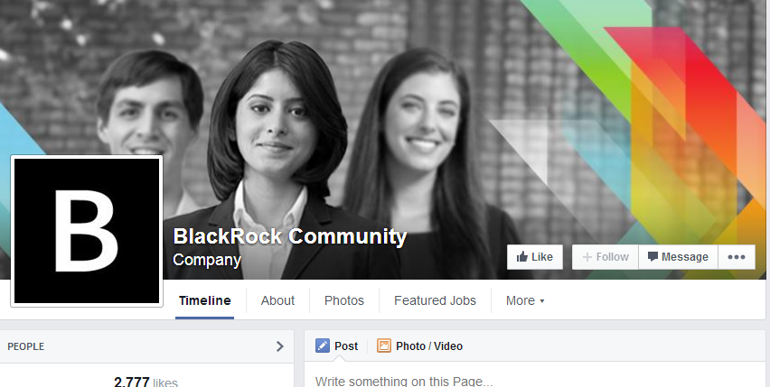 BlackRock's Facebook Page