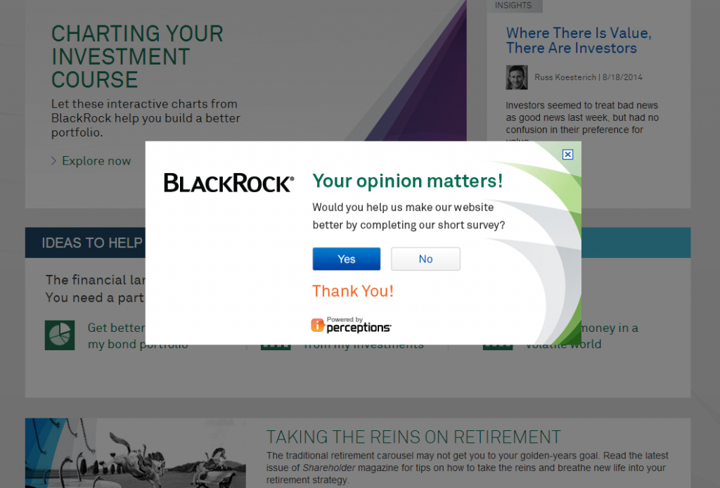 BlackRock website survey