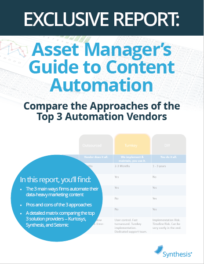 Compare the Top 3 Vendors for FactSheet Automation - Seismic, Kurtosys, and Synthesis