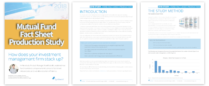 2018 Mutual Fund Fact Sheet Production Study