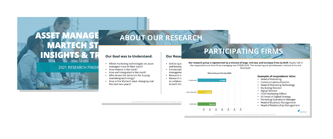 2021 Investment Management Martech Stack Report