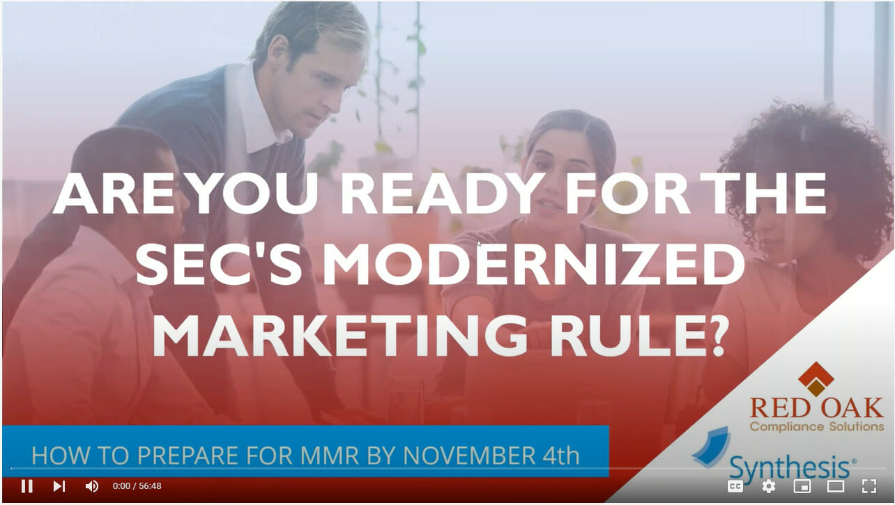 SEC Modern Marketing Rule Webinar Replay